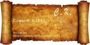 Czmerk Kitti névjegykártya